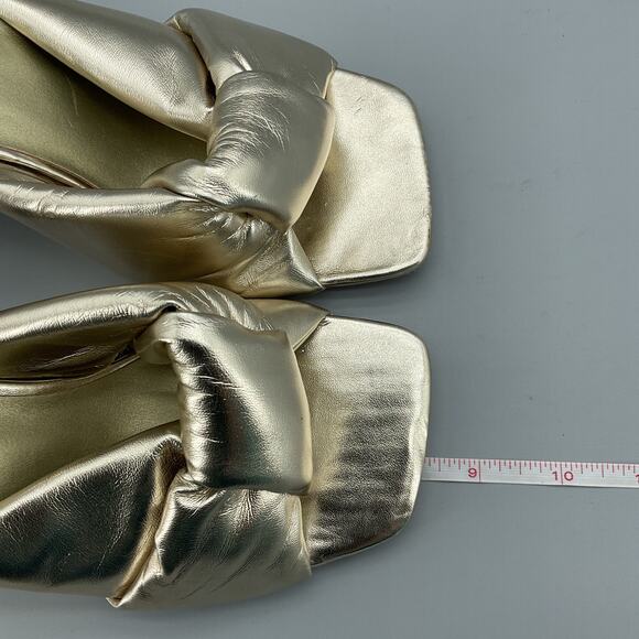 NEW Open Edit Women’s Kaia Knot Sandals Gold Size 7.5M - Picture 7 of 10
